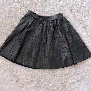 Zara girl faux leather skirt
